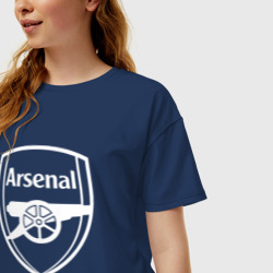 Женская футболка хлопок Oversize Arsenal FC - фото 2