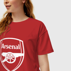 Женская футболка хлопок Oversize Arsenal FC - фото 2