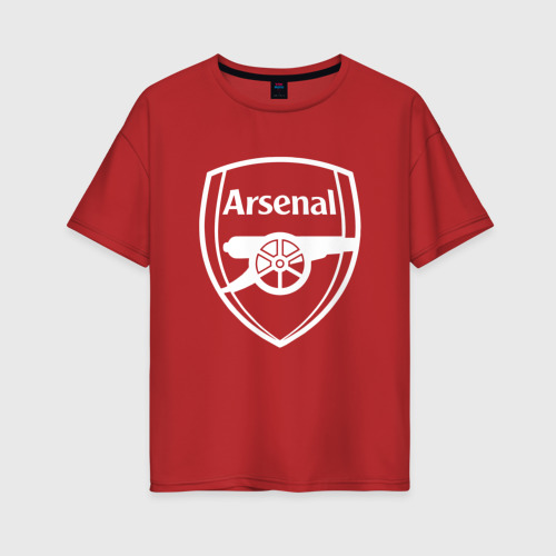Женская футболка хлопок Oversize Arsenal FC, цвет красный