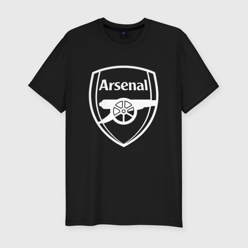 Мужская футболка хлопок Slim с принтом Arsenal FC, вид спереди #2