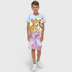 Детский костюм с шортами 3D Корги мальчик - фото 2