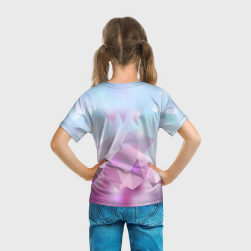 Детская футболка 3D с принтом Корги девочка, вид сзади #2