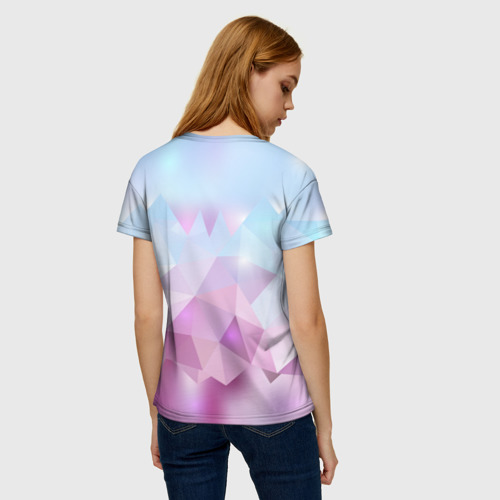 Женская футболка 3D с принтом Корги девочка, вид сзади #2