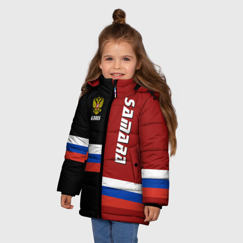 Зимняя куртка для девочек 3D Samara Самара, цвет черный - фото 3