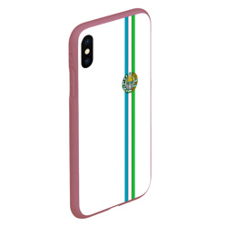 Чехол для iPhone XS Max матовый Узбекистан, лента с гербом - фото 2