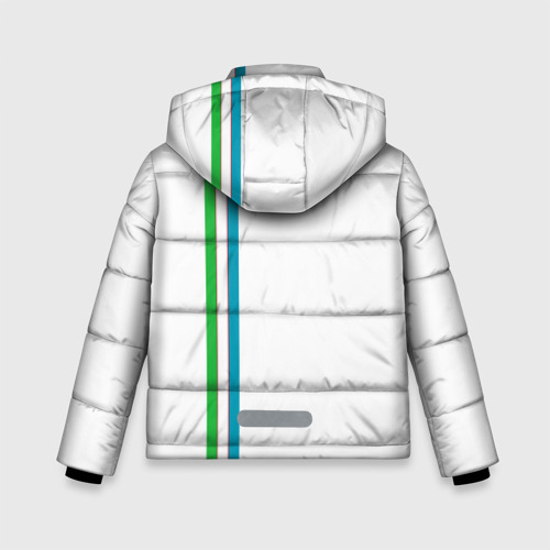 Зимняя куртка для мальчиков 3D Узбекистан, лента с гербом, цвет черный - фото 2