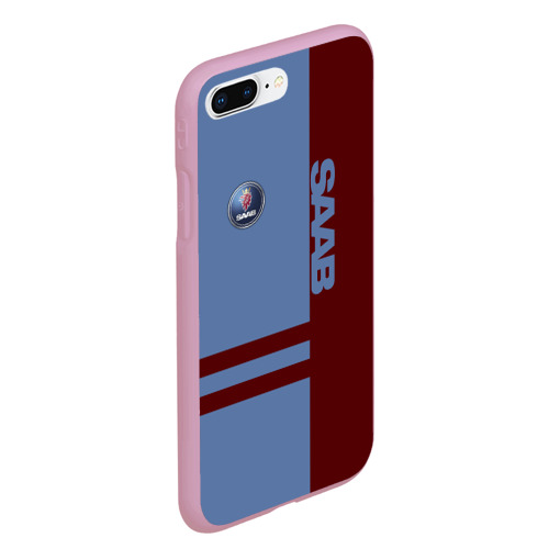 Чехол для iPhone 7Plus/8 Plus матовый Saab, цвет розовый - фото 3