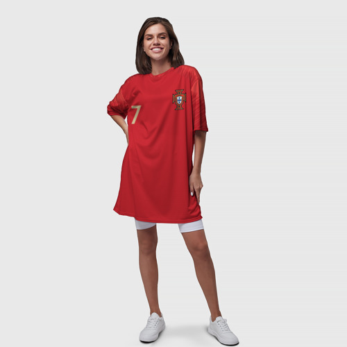 Платье-футболка 3D Роналду 2018 ЧМ, цвет 3D печать - фото 5