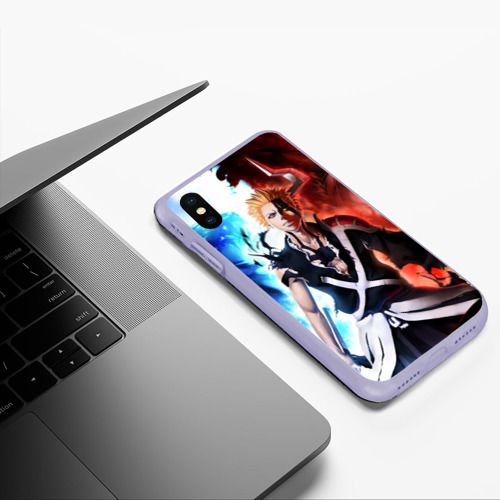 Чехол для iPhone XS Max матовый Блич лед и пламень, цвет светло-сиреневый - фото 5