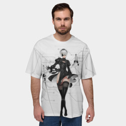 Мужская футболка oversize 3D Nier Automata 1 - фото 2