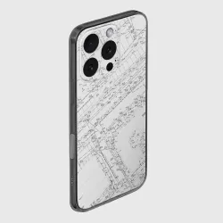 Чехол для iPhone 16 Pro Max силиконовый с защитой камеры Топография 01 - фото 2