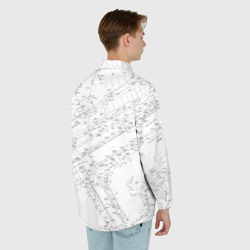 Рубашка с принтом Топография 01 для любого человека, вид сзади №2. Цвет основы: белый