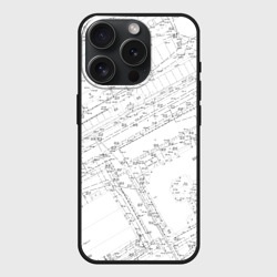 Чехол силиконовый для Apple iPhone 15 Pro матовый Топография 01