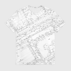 Мужская футболка 3D Топография 01