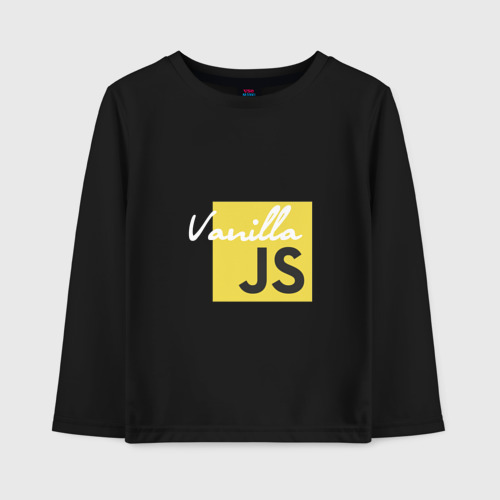 Детский лонгслив хлопок Vanilla JS, цвет черный