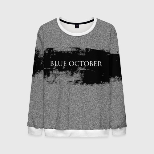 Мужской свитшот 3D Blue October, цвет белый