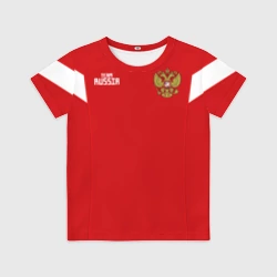 Детская футболка 3D Сборная России 2018 Акинфеев