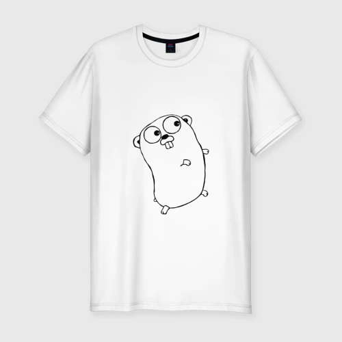 Мужская футболка хлопок Slim Golang