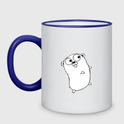 Кружка двухцветная Golang