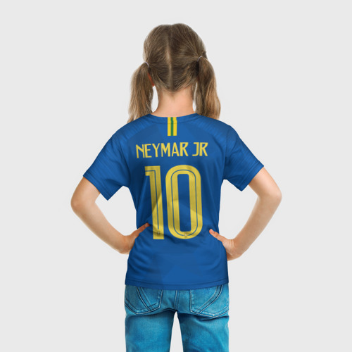 Детская футболка 3D Неймар 2018 ЧМ гостевая, цвет 3D печать - фото 6