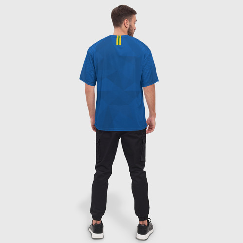 Мужская футболка oversize 3D Бразилия 2018 гостевая, цвет 3D печать - фото 4