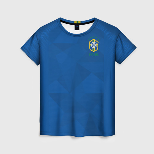 Женская футболка 3D Бразилия 2018 гостевая