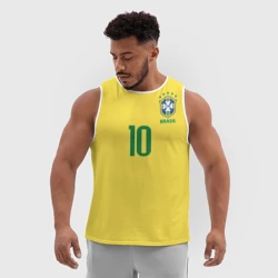 Мужская спортивная майка 3D Неймар 2018 ЧМ домашняя - фото 2