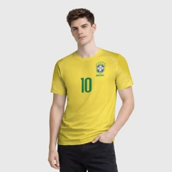 Мужская футболка 3D Неймар 2018 ЧМ домашняя - фото 2