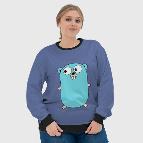 Женский свитшот 3D Golang, цвет 3D печать - фото 6