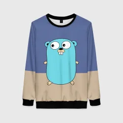Женский свитшот 3D Golang
