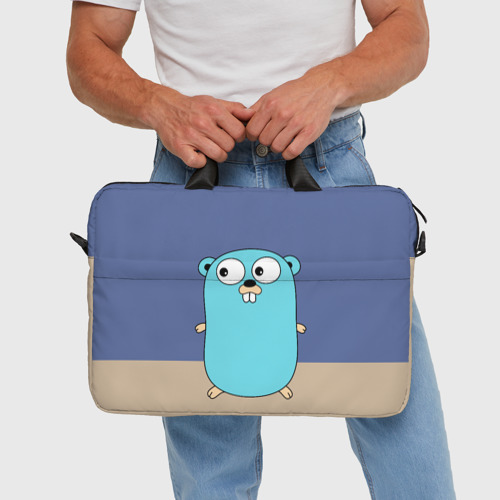 Сумка для ноутбука 3D Golang, цвет 3D печать - фото 5