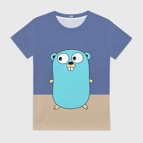 Женская футболка 3D Golang