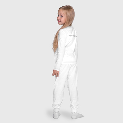 Детская пижама с лонгсливом хлопок Геодезическая служба 01, цвет белый - фото 8