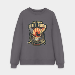 Мужской свитшот oversize без начеса хлопок Five Finger Death Punch