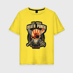 Женская футболка хлопок Oversize Five Finger Death Punch