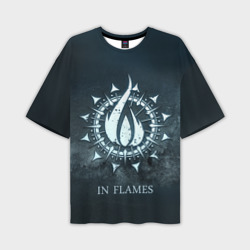 Мужская футболка oversize 3D In Flames