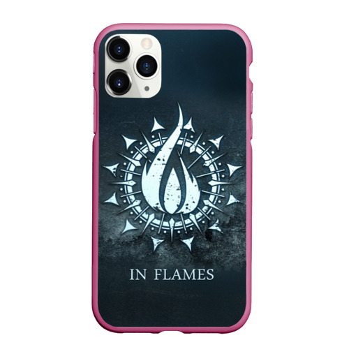 Чехол для iPhone 11 Pro Max матовый In Flames, цвет малиновый