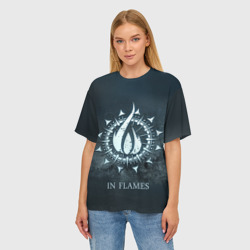 Женская футболка oversize 3D In Flames - фото 2