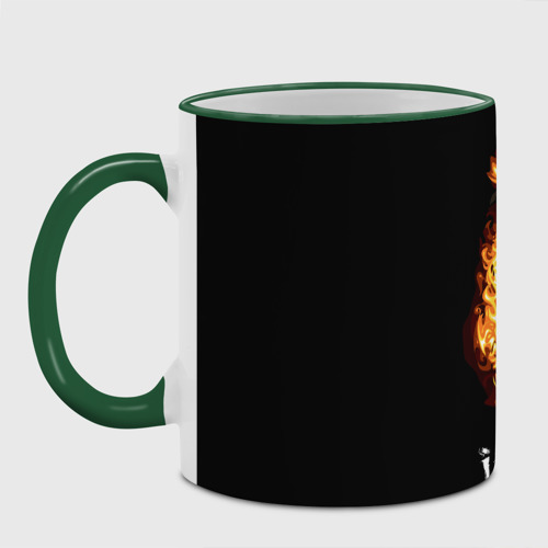 Кружка с полной запечаткой В пламени, цвет Кант зеленый - фото 2