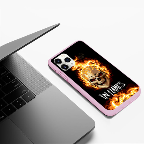 Чехол для iPhone 11 Pro Max матовый В пламени, цвет розовый - фото 5