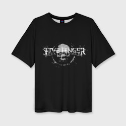 Женская футболка oversize 3D Five Finger Death Punch 3