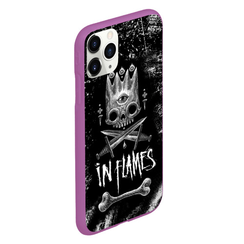Чехол для iPhone 11 Pro матовый In Flames King, цвет фиолетовый - фото 3