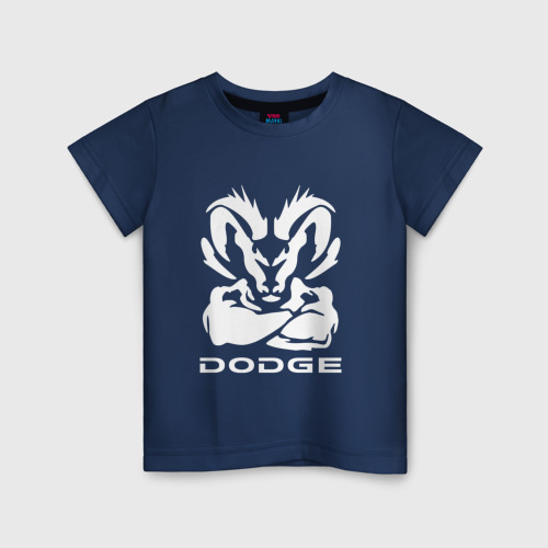Детская футболка хлопок Dodge мускулистый, цвет темно-синий