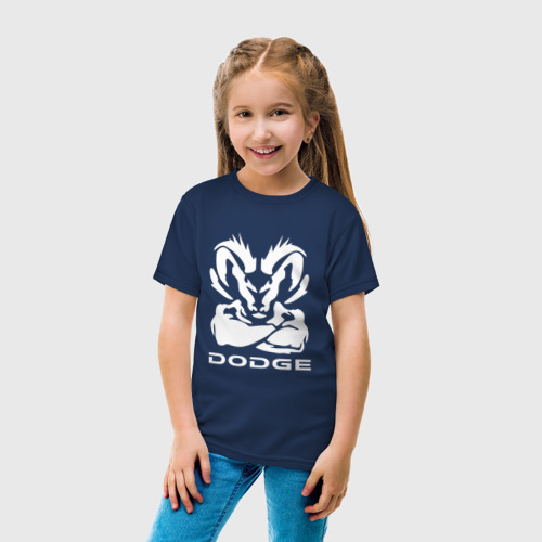 Детская футболка хлопок Dodge мускулистый, цвет темно-синий - фото 5