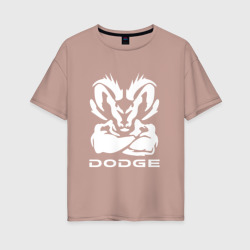 Женская футболка хлопок Oversize Dodge мускулистый