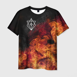 Мужская футболка 3D В огне