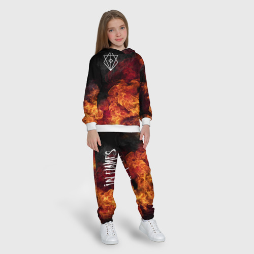 Детский костюм с толстовкой 3D В огне, цвет белый - фото 5
