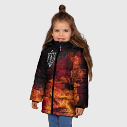 Зимняя куртка для девочек 3D В огне - фото 2