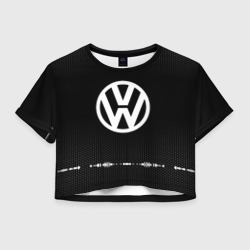 Женская футболка Crop-top 3D Volkswagen sport Auto abstract