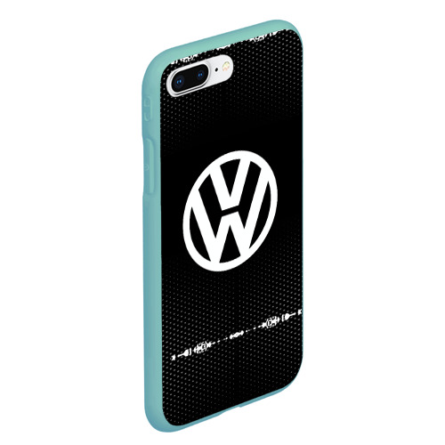 Чехол для iPhone 7Plus/8 Plus матовый Volkswagen sport Auto abstract, цвет мятный - фото 3